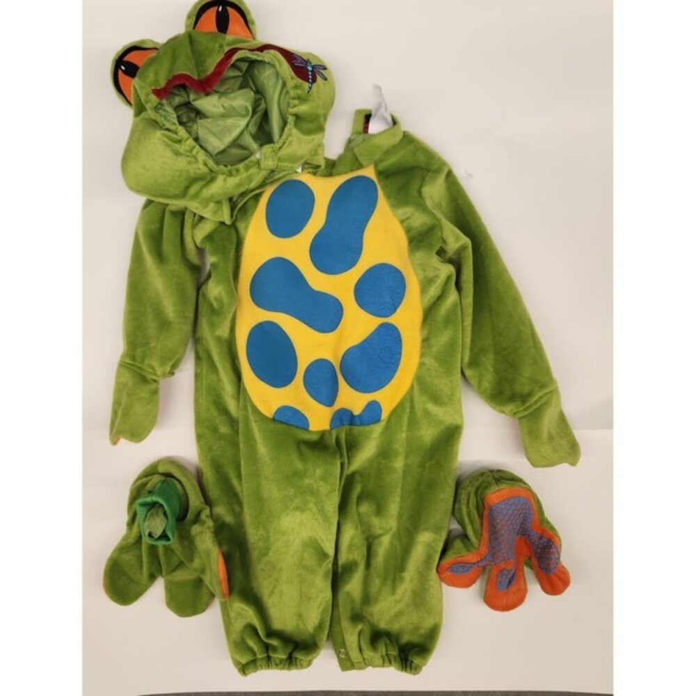 InCharacter Costumes Frog Costume‎ Kids One Piece Medium with Feet Gloves 3-5